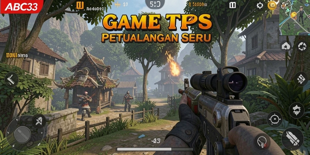 Screenshot gameplay menampilkan karakter beraksi dalam pertempuran TPS.