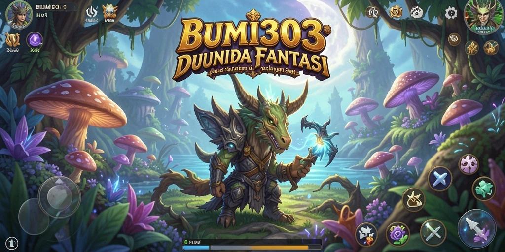Screenshot gameplay BUMI303 menunjukkan aksi petualangan seru di dunia fantasi.