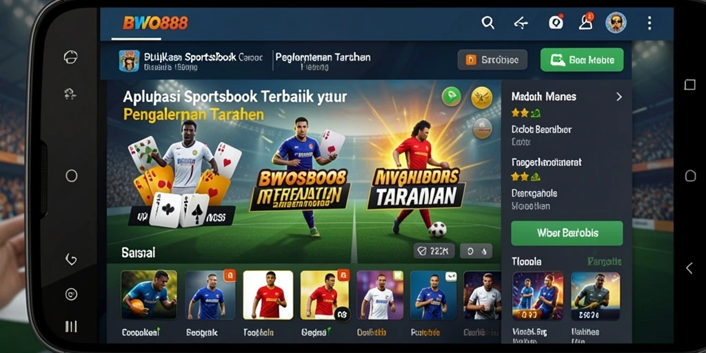 Tampilan menarik dari gameplay di aplikasi BWO888 Sportsbook.