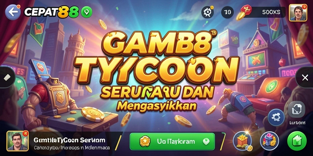 Screenshot utama gameplay Tycoon CEPAT88 yang menarik.