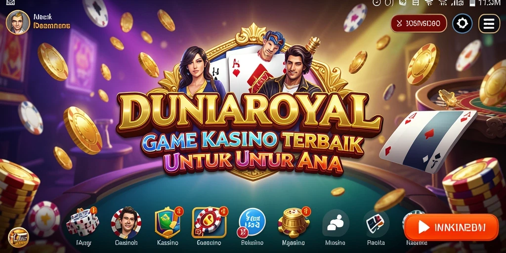 Screenshot DUNIAROYAL menampilkan gameplay menarik dan grafik kasino yang memukau.