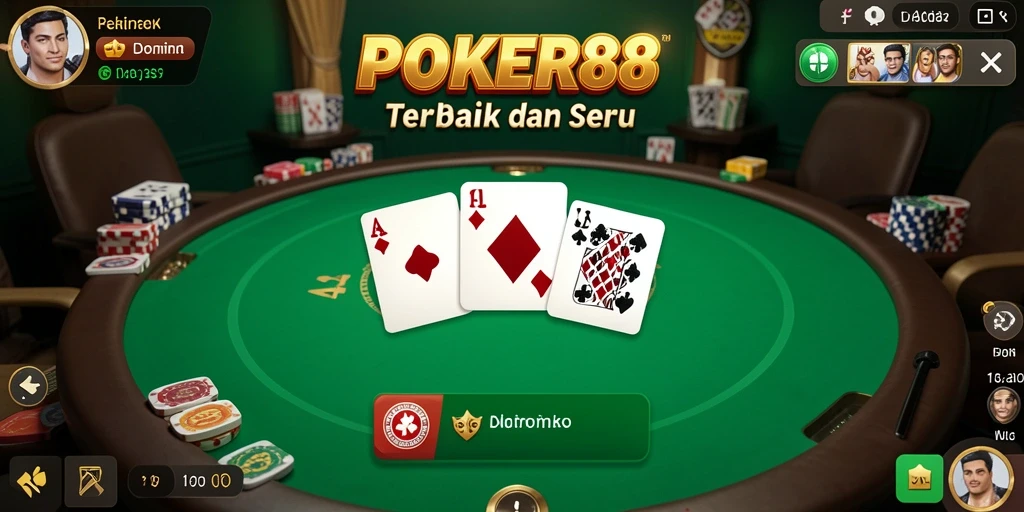 Tampilan gameplay seru POKER88 dengan elemen Domino yang menarik.