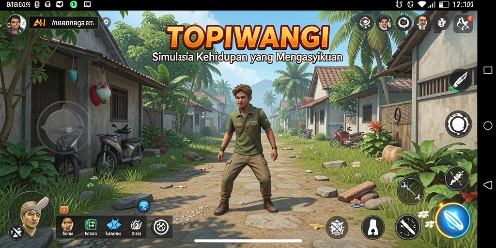 Tampilan gameplay TOPIWANGI dengan grafis menawan dan interaksi seru.