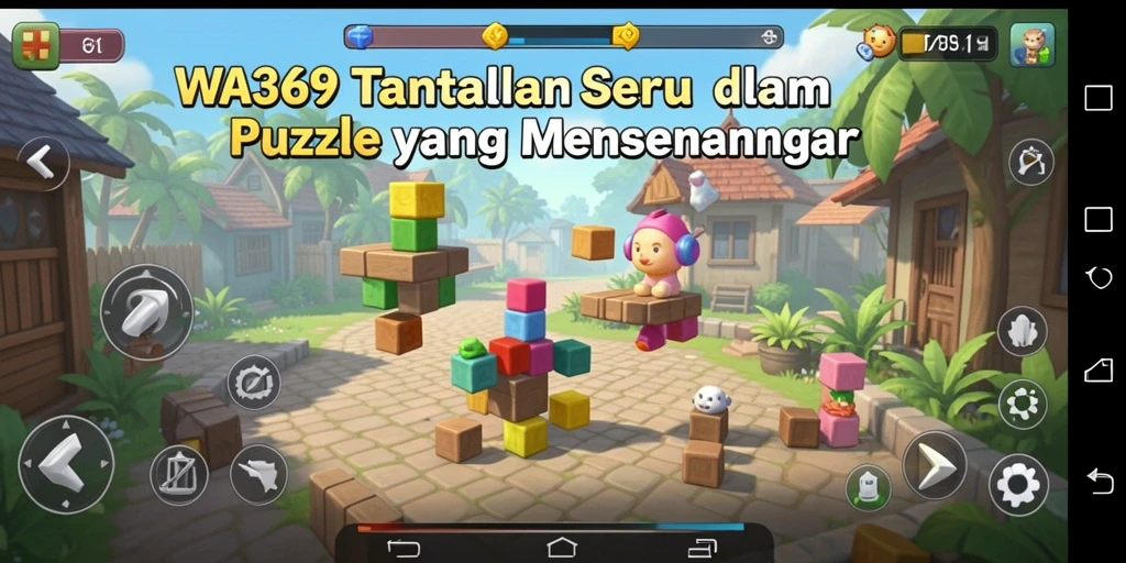 Screenshot WA369 menampilkan gameplay Puzzle yang mengasah otak.