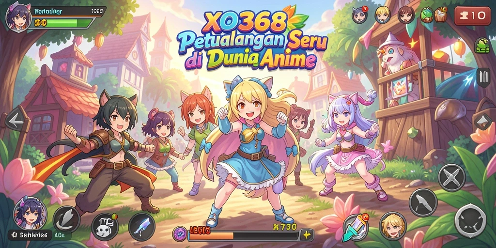 Screenshot menunjukkan pertarungan epik karakter Anime dalam permainan.